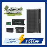 3.84kWh Motorhome Power Kit | 300Ah LiFePO4 Battery, 2000W Inverter
