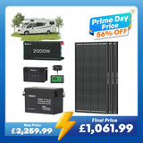 3.84kWh Motorhome Power Kit | 300Ah LiFePO4 Battery, 2000W Inverter