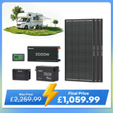 3.84kWh Motorhome Power Kit | 300Ah LiFePO4 Battery, 2000W Inverter
