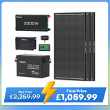 3.84kWh Motorhome Power Kit | 300Ah LiFePO4 Battery, 2000W Inverter