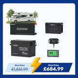 3.84kWh Motorhome Power Kit | 300Ah LiFePO4 Battery, 2000W Inverter