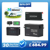 3.84kWh Motorhome Power Kit | 300Ah LiFePO4 Battery, 2000W Inverter