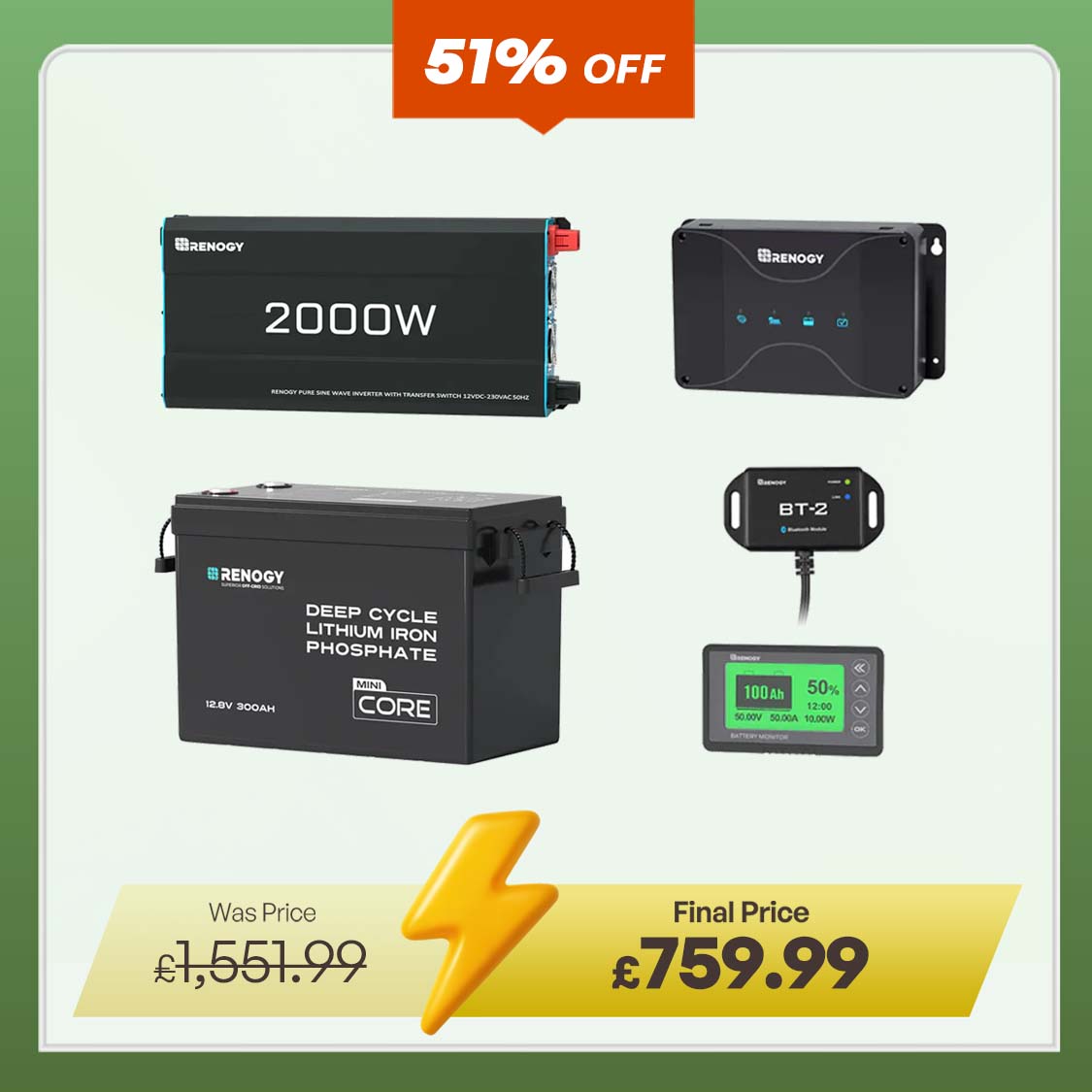 3.84kWh Motorhome Power Kit