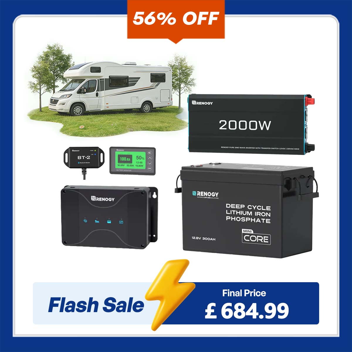 3.84kWh Motorhome Power Kit