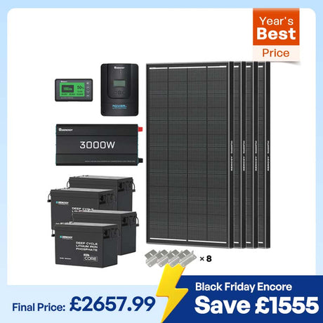 15.36kWh Off-Grid Power Kit | 3000W Inverter, 60A MPPT