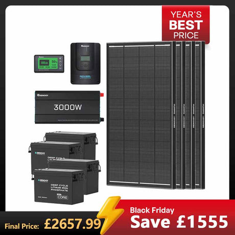 15.36kWh Off-Grid Power Kit | 3000W Inverter, 60A MPPT