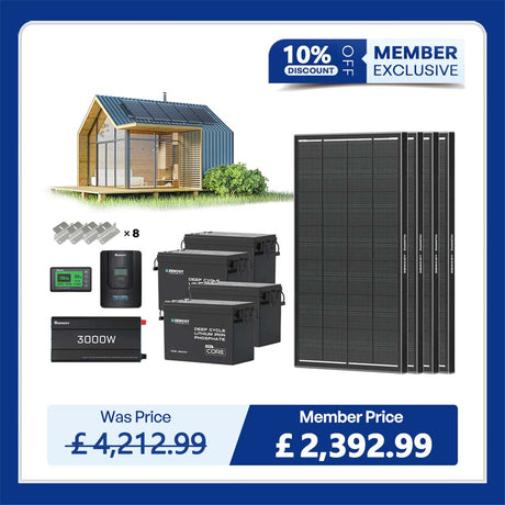 15.36kWh Off-Grid Power Kit | 3000W Inverter, 60A MPPT