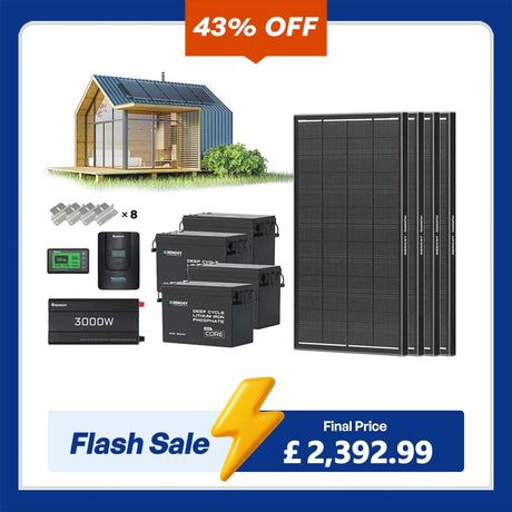 15.36kWh Off-Grid Power Kit | 3000W Inverter, 60A MPPT