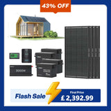 15.36kWh Off-Grid Power Kit | 3000W Inverter, 60A MPPT