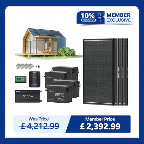 15.36kWh Off-Grid Power Kit | 3000W Inverter, 60A MPPT