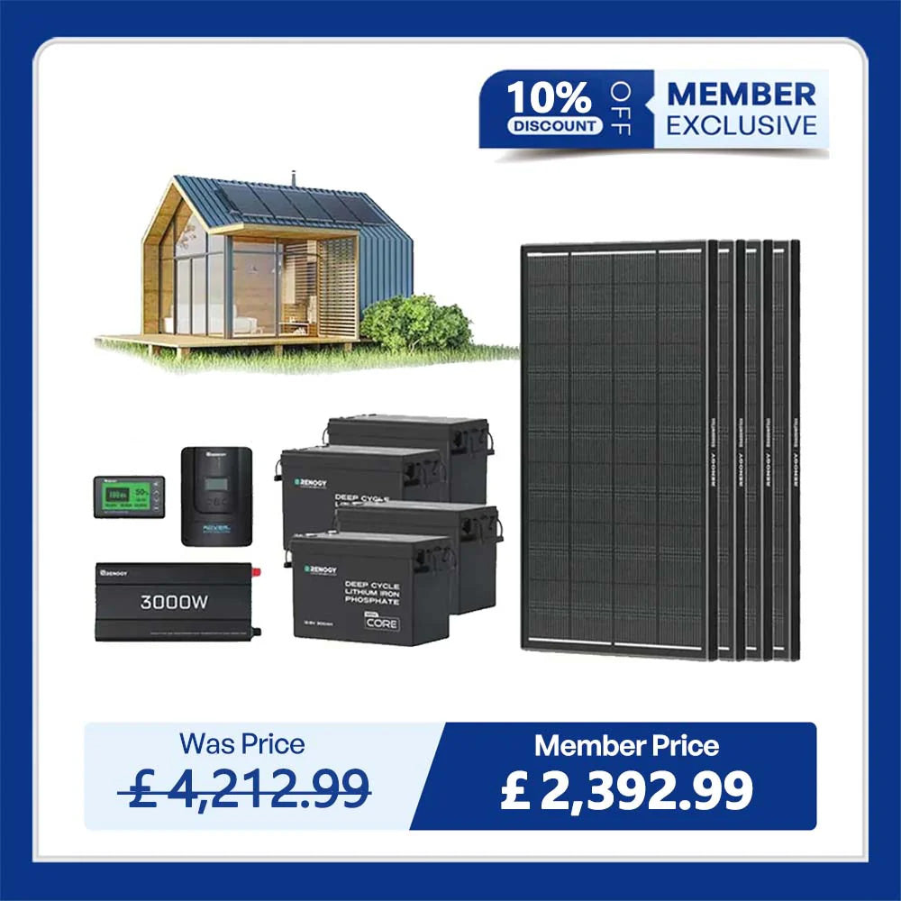 15.36kWh Off-Grid Power Kit | 3000W Inverter, 60A MPPT