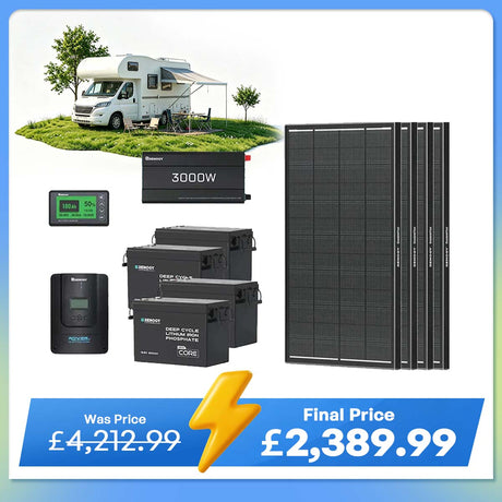 15.36kWh Off-Grid Power Kit | 3000W Inverter, 300Ah Batteies