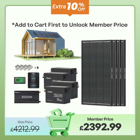 15.36kWh Off-Grid Power Kit | 3000W Inverter, 60A MPPT