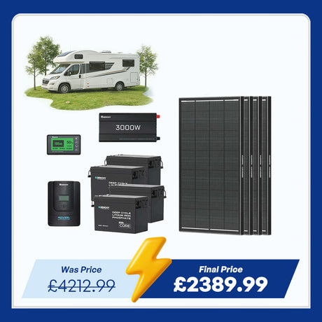 15.36kWh Off-Grid Power Kit | 3000W Inverter, 60A MPPT