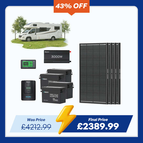 15.36kWh Off-Grid Power Kit | 3000W Inverter, 60A MPPT