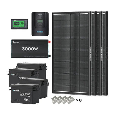10.24kWh Off-Grid Power Kit | 3000W Inverter, 60A MPPT