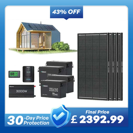 15.36kWh Off-Grid Power Kit | 3000W Inverter, 60A MPPT