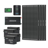 15.36kWh Off-Grid Power Kit | 3000W Inverter, 60A MPPT