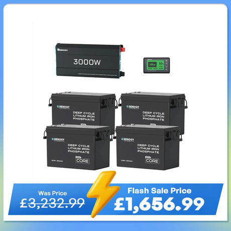 15.36kWh Off-Grid Power Kit | 3000W Inverter, 300Ah Batteies