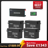 Renogy 15.36kWh Off-Grid Power Kit | 3000W Inverter, 60A MPPT