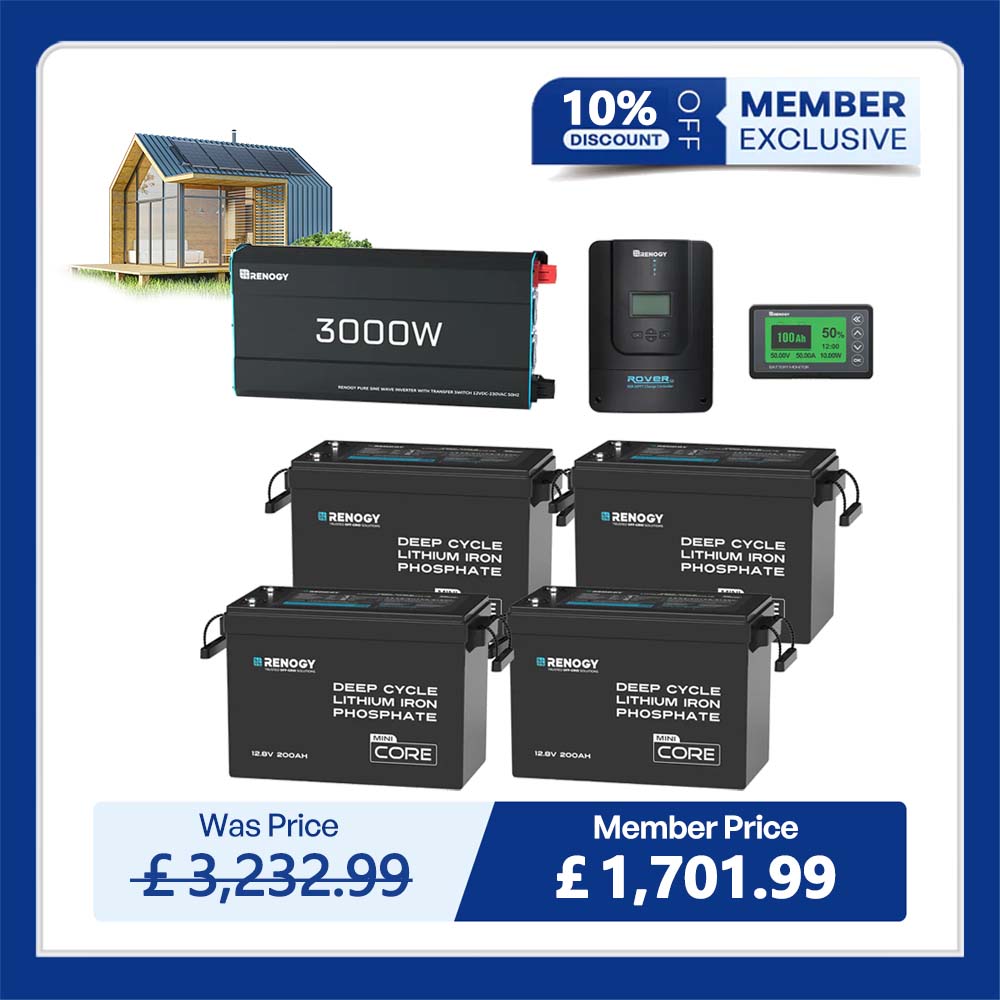 15.36kWh Off-Grid Power Kit | 3000W Inverter, 60A MPPT