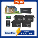 15.36kWh Off-Grid Power Kit | 3000W Inverter, 60A MPPT