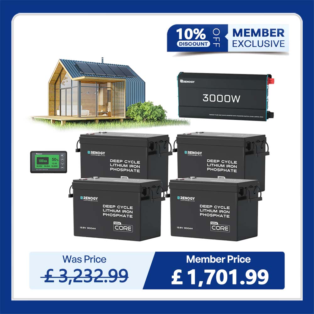 15.36kWh Off-Grid Power Kit | 3000W Inverter, 60A MPPT