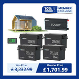 15.36kWh Off-Grid Power Kit | 3000W Inverter, 60A MPPT