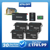 15.36kWh Off-Grid Power Kit | 3000W Inverter, 60A MPPT