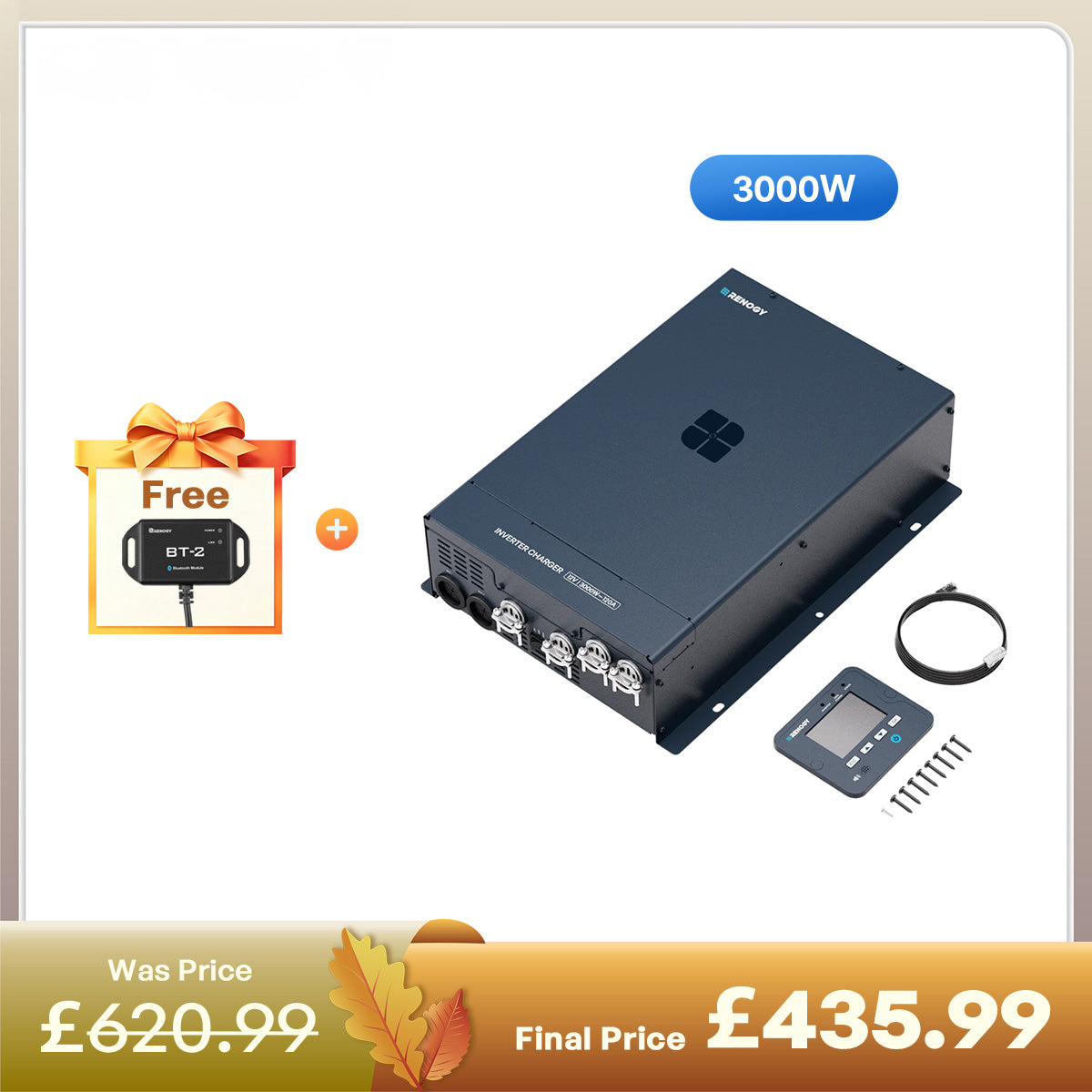 12V 3000W HF Inverter Charger Pure Sine Wave High Frequency