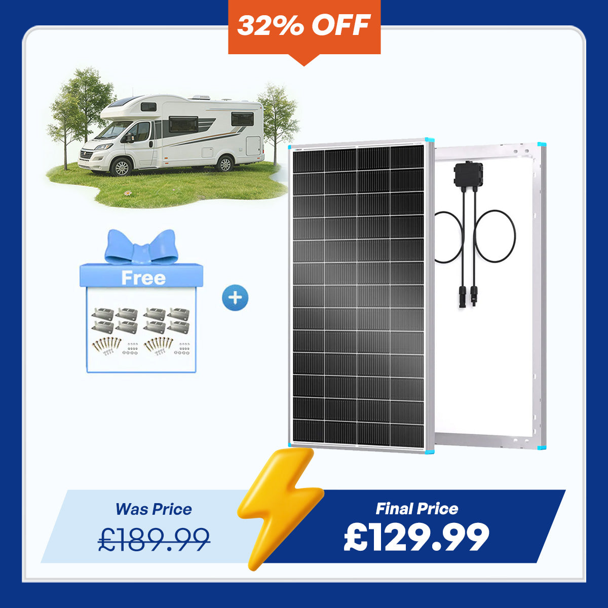 200W 16BB N-Type High Efficiency Monocrystalline Solar Panel