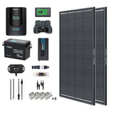 2kWh 400W 12V Solar Panel System w/Solar Panel, Battery, Inverter and Charge Controller
