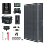 2kWh 400W 12V Solar Panel System w/Solar Panel, Battery, Inverter and Charge Controller
