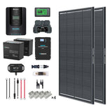 2kWh 400W 12V Solar Panel System w/Solar Panel, Battery, Inverter and Charge Controller