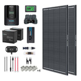2kWh 400W 12V Solar Panel System w/Solar Panel, Battery, Inverter and Charge Controller