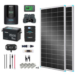 2kWh 400W 12V Solar Panel System w/Solar Panel, Battery, Inverter and Charge Controller