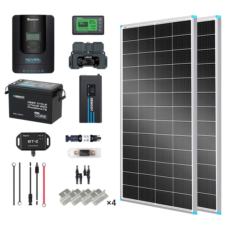 Renogy 400W Topcon Solar Kit With 200Ah Lifepo4 Battery & 2000W Inverter ¨C Long-Lasting Off-Grid Power