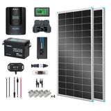 2kWh 400W 12V Solar Panel System w/Solar Panel, Battery, Inverter and Charge Controller