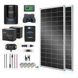 2kWh 400W 12V Solar Panel System w/Solar Panel, Battery, Inverter and Charge Controller