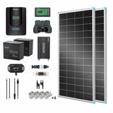 2kWh 400W 12V Solar Panel System w/Solar Panel, Battery, Inverter and Charge Controller