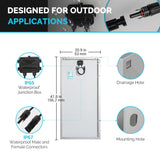 600W 12V/24V Monocrystalline Solar Premium Kit