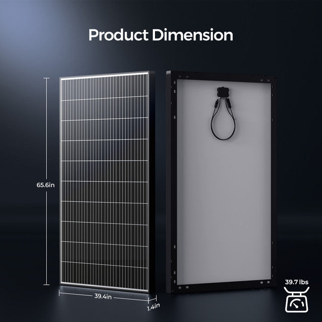 Open Box - 2 Pieces 320 Watt Monocrystalline Solar Panel