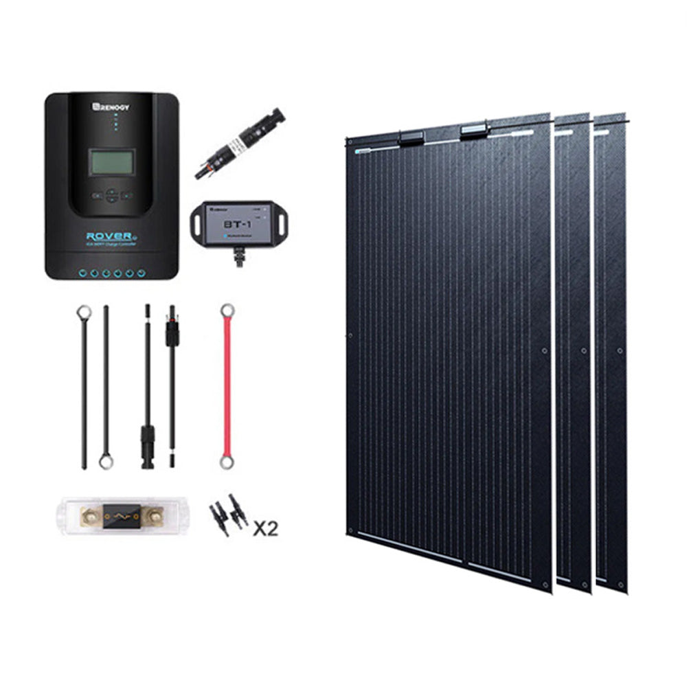 300W/360W 12V/24V Monocrystalline Solar Premium Kit w/Rover 40A Charger Controller