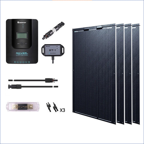 400W 12V/24V Monocrystalline Solar Premium Kit w/Rover 40A Charger Controller