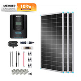 600W 12V/24V Monocrystalline Solar Premium Kit w/Rover 60A Charger Controller