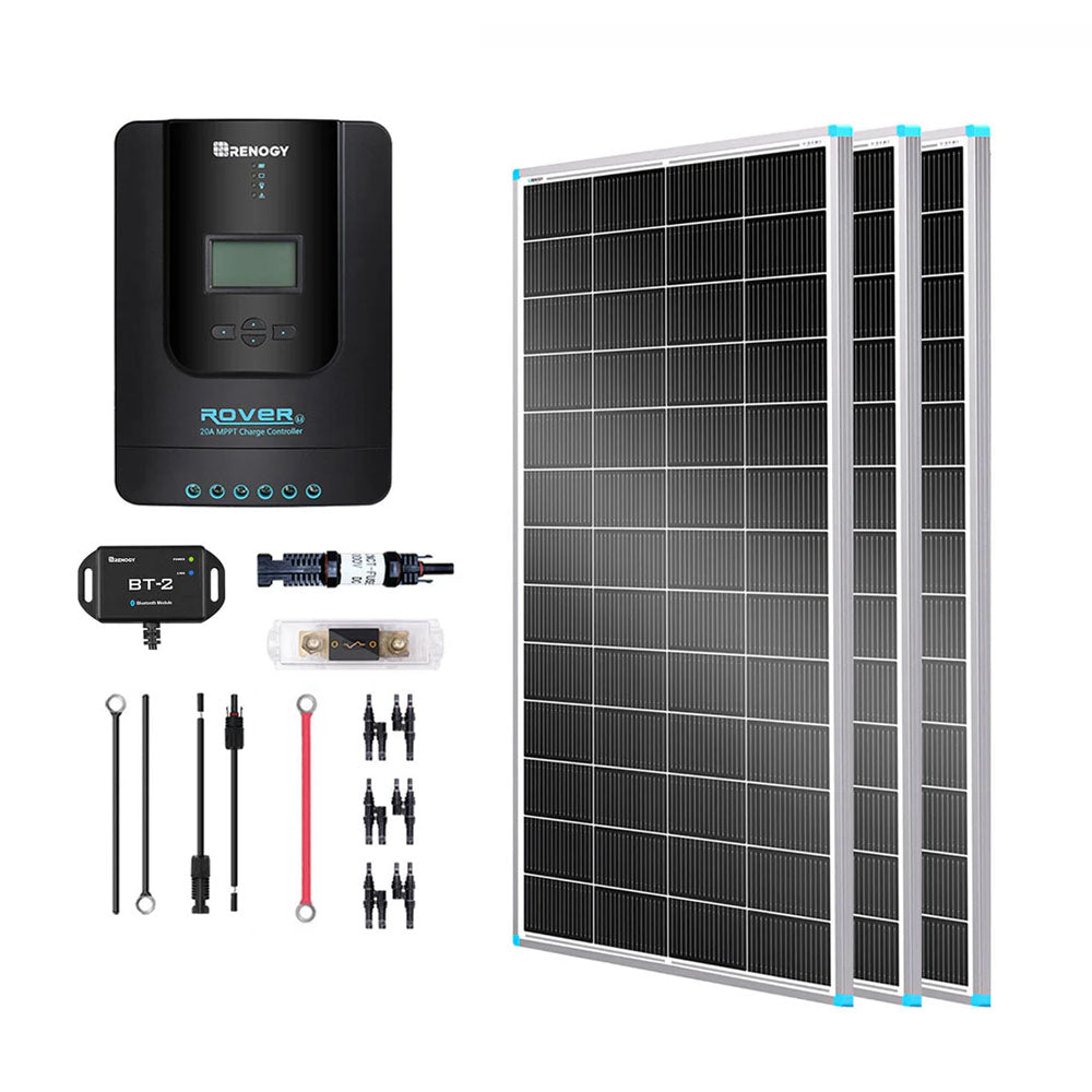 600W 12V 24V Monocrystalline Solar Premium Kit w Rover Charger Controller