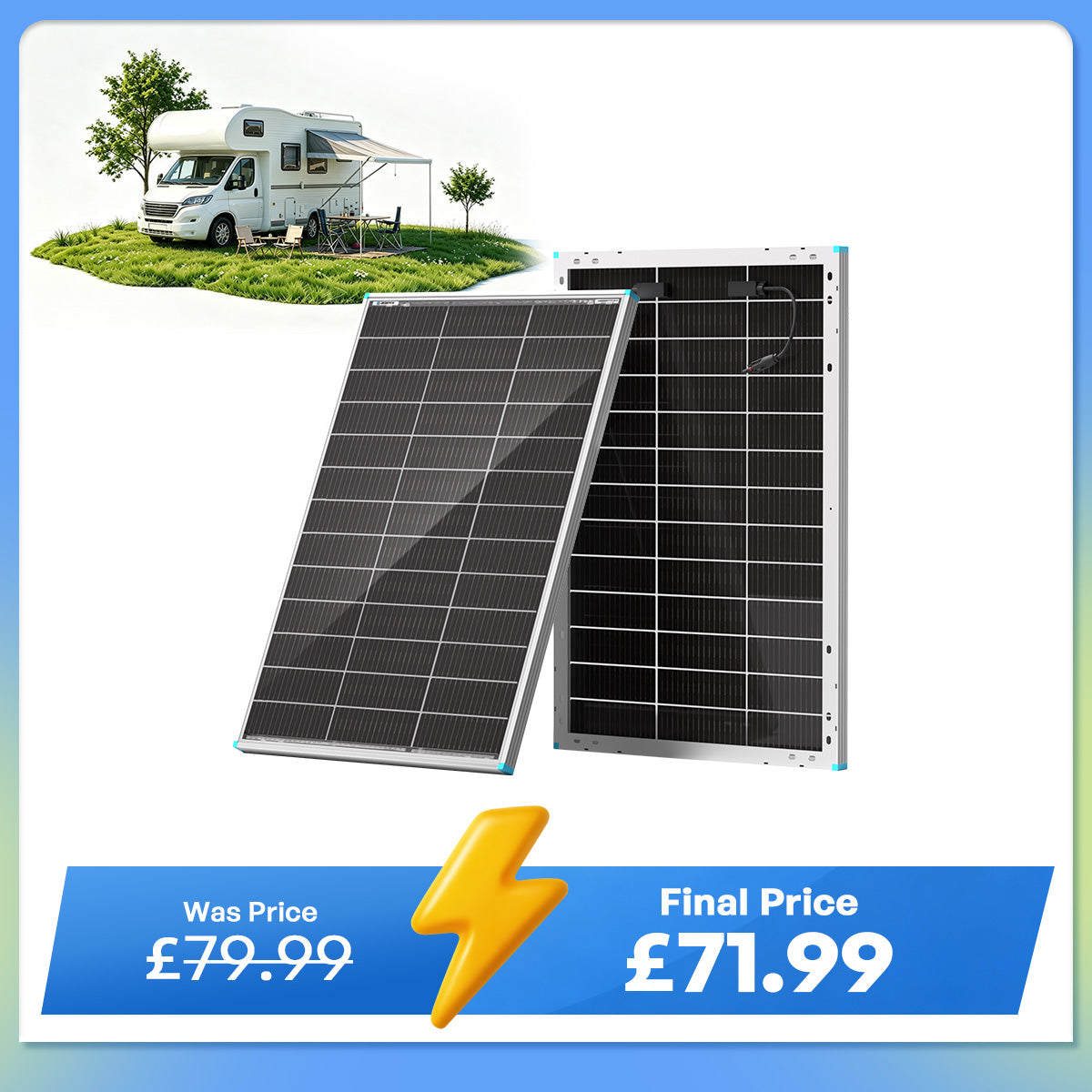 100W N-Type Bifacial Solar Panel
