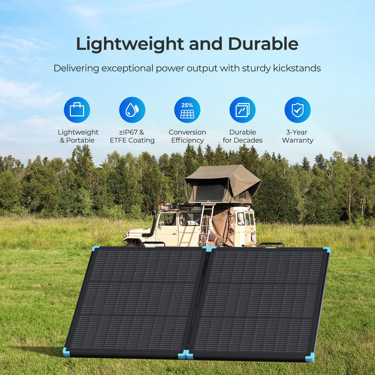 300W/100W N-type Lightweight Portable Solar Suitcase