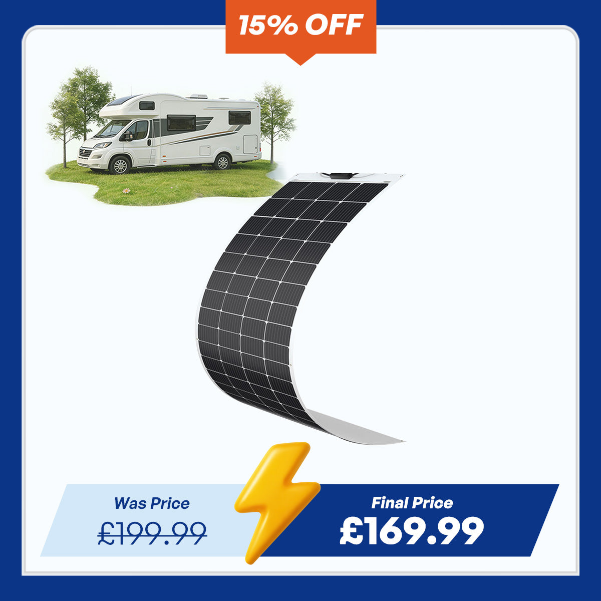 200 Watt 12 Volt Flexible Monocrystalline Solar Panel