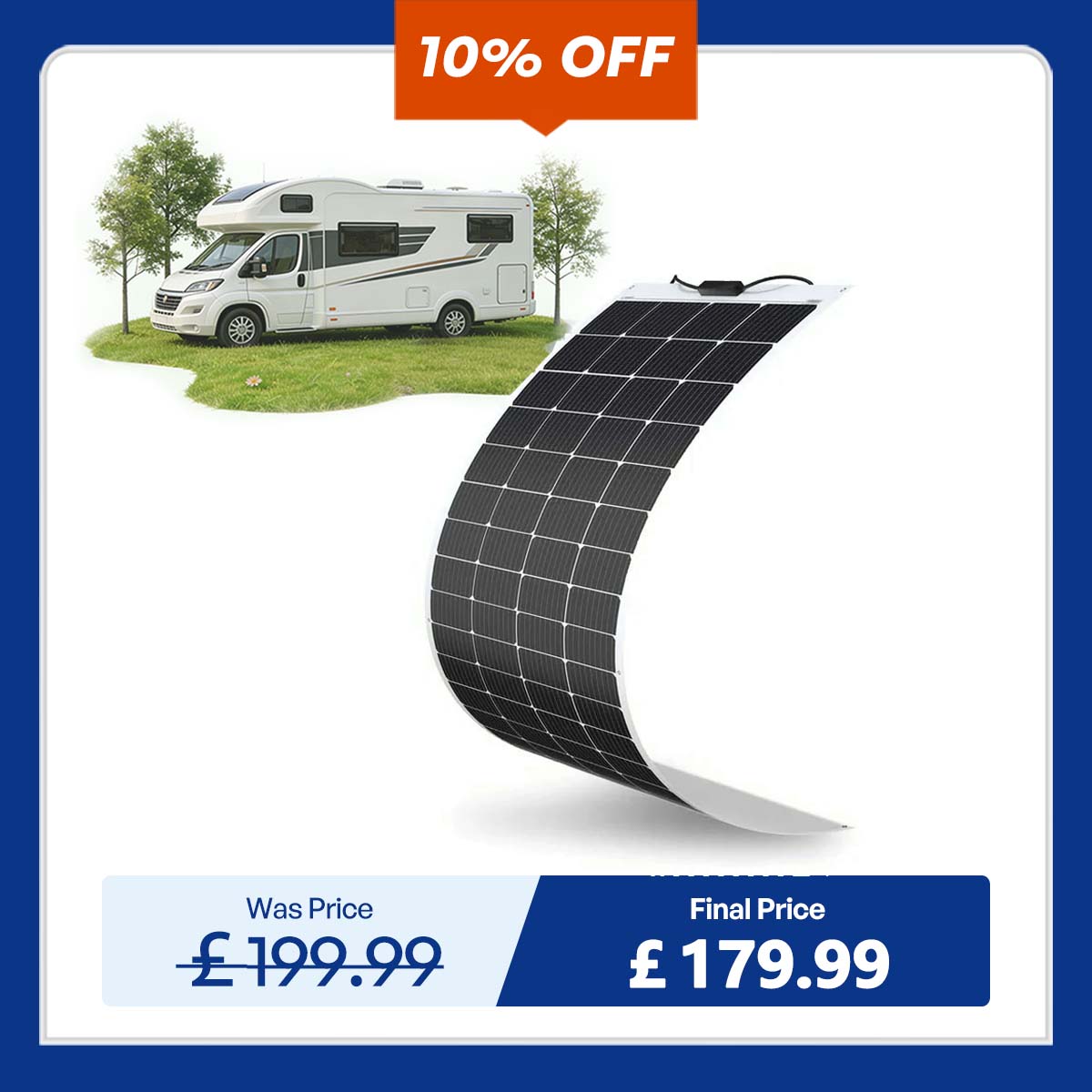 200 Watt 12 Volt Flexible Monocrystalline Solar Panel